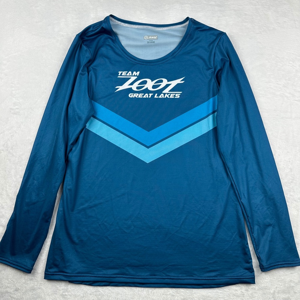 Zoot Team Great Lakes Long Sleeve Performance Shirt Running XL Womens Triathlon